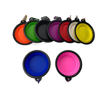 Bol d'eau pliable en Silicone pour chien de voyage, logo personnalisé 1 pièce