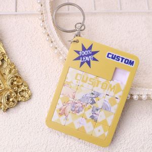 Porte-clés puzzle Klotski avec logo personnalisé, jeu Klotski, jeu de société Huarongroad, jeu de mathématiques, mini porte-clés, jouet éducatif pour enfants - Product Image 1