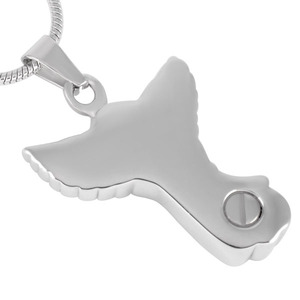 Kalung Liontin Urn Kremasi Baja Anti Karat Vintage <span class=keywords><strong>Angel</strong></span> Girl dengan Sayap, Perhiasan Kenang-kenangan Abu - Product Image 3