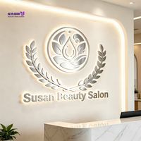 Lettres lumineuses 3D personnalisées en acier inoxydable de qualité supérieure, enseigne rétroéclairée à LED avec halo inversé, logo mural pour entreprise, décoration commerciale