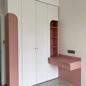 Armoire intégrée sur mesure avec bureau intégré, armoire murale pour <span class=keywords><strong>chambre</strong></span> d'enfant, armoire de rangement moderne pour dressing - Product Image 1