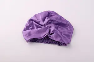 Mulberry Silk Hair Bonnet Tangled Style Adjustable Silk Turban