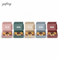 Vente en gros de produits de boulangerie écologiques personnalisés avec logo, en papier couché de qualité alimentaire, gaufrage, fermeture magnétique, pour beignets, gaufres, pâtisseries, biscuits, desserts