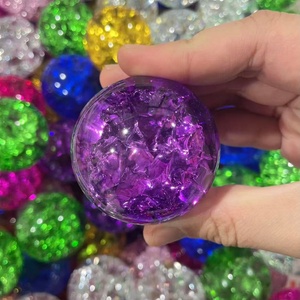 Wholesale Polished Aura Crack Glass Sphere Colorful Glass <b>Ball</b> Healing Crack for Gift Decoration - Product Image 4