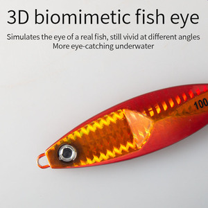 Señuelo Luminoso Jetting Plate 80g 100g, Cebo Duro de Fondo para Pesca de Lubina - Product Image 3