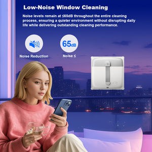 Window Cleaning Robot Liectroux G9, with 2 Vibrating Arms, 8-way Water <b>Pump</b> Spray,10kpa,frameless Works,app,voice Prompts - Product Image 6