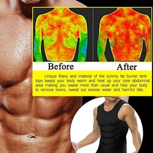 <strong>Men</strong> Body Shaper Waist Trainer <strong>Vest</strong> Slimming Shirt Sauna Sweat <strong>Compression</strong> Undershirt Shapewear Fat Burner Workout Tops - Product Image 3