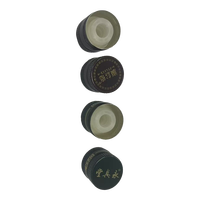 Capuchon en aluminium et plastique noir, vert, or 31,5*24mm avec insert verseur en plastique pour bouteille d'huile d'olive, vente chaude de l'usine Topack