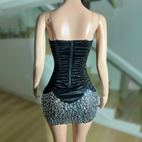 Robes de soirée romantiques en velours pour femmes, grandes tailles, luxueuses, avec strass, col halter et imprimé bouffant