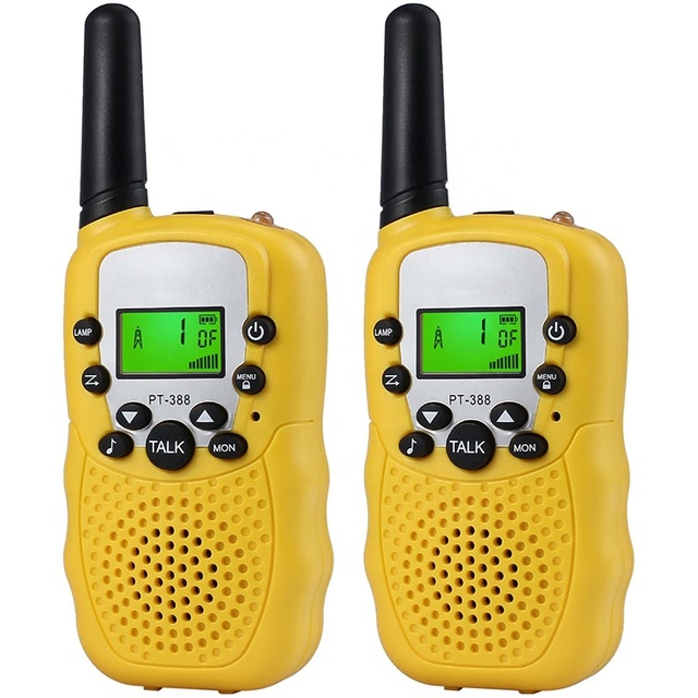 Children Walkie Talkie 2 Pcs Long Range Kids Cell Phone  8 Channels Two Way Radios with LED Light on the Top
