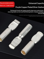 Conector Rápido Monopolar SP120A T2 de Cobre Plateado para PC, UPS, Estación Base 5G, Almacenamiento de Energía, Terminal de Energía de Nueva Generación
