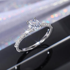 H545 Anello in oro da donna con strass di cristallo rosa, gioielli di fidanzamento per la festa di nozze - Product Image 6