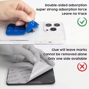 Custom 24 Double Side Anti Slip Suction Cup <b>Silicone</b> Suction <b>Mat</b> Mobile Phone Holder <b>Silicone</b> Sucker Phone Case Sticky Grip - Product Image 3