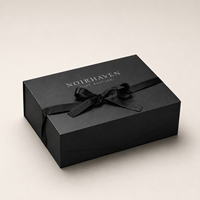 Boîte cadeau pliable personnalisée avec ruban, emballage de luxe pliable pour cadeaux, collations et e-commerce
