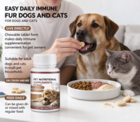 Tablet Kunyah Peningkat Imunitas Anjing Kucing, Pendukung Sistem Imunitas, Campuran Vitamin & Mineral, Layanan Label Pribadi OEM