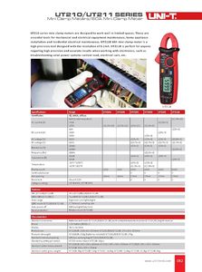 UNI-T UT211B 60A Mini Pince Ampèremétrique True RMS avec Prise en Charge de la Prise de Vue en Mode Inversé (VFC), Fonction de Conversion de Fréquence, Mesure Zéro, Rétention des Données, Rétroéclairage LCD, 170g - Product Image 3
