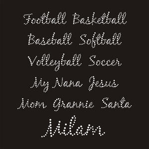 Lettre personnalisée Crystal Bling Dance <span class=keywords><strong>Rock</strong></span> Designer Rhinestone Iron on Transfer - Product Image 3