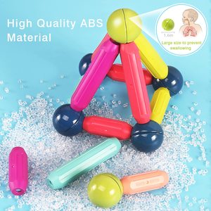 Ensemble de 25, 36, 42 ou 64 pièces de blocs de construction magnétiques durables et créatifs, avec tiges et billes magnétiques pour enfants - Product Image 5