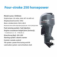 Moteur hors-bord quatre temps Yamaha pour applications de surf, 115-150 CV, capacité 700-999 cm³