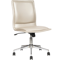 Chaises de bureau moderne pivotante en cuir blanc, 1 pièce, meilleures ventes