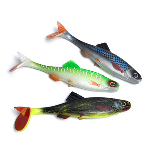 Señuelos de Pesca de 15 cm/25 g y 20 cm/60 g, Señuelos Suaves con Cola de Pala Realistas, Fáciles de Atrapar, para la Pesca de Lubina - Product Image 1