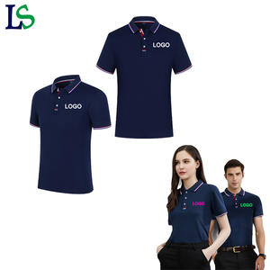 Polo à manches courtes avec logo de marque personnalisé pour hommes, uniforme, polo de golf uni vierge et décontracté, livraison rapide - Product Image 1
