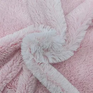 Anti-static Soft Comfortable PV ROSE fleece faux Fur plush fleece for toys