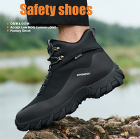 Bottes de travail en toile à embout d'acier pour hommes, légères, confortables, indestructibles, pour la construction industrielle, l'entrepôt, la toiture, le travail forestier