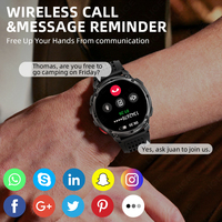 Reloj Inteligente LIGE BWHT33 SDK con Linterna para Hombre, Batería de Larga Duración, Monitor de Actividad Física, Contesta Llamadas, Brújula, Compatible con Android e IOS