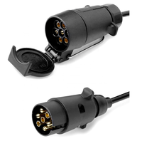 Câble de rallonge de carte lumineuse de remorque OEM à 7 broches câble spiralé avec adaptateur de remorquage mâle à femelle prise/prise pour voiture caravane camion