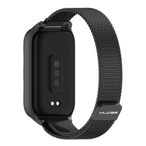 Mijobs Milanese cinturino sportivo per <span class=keywords><strong>Xiaomi</strong></span> Band 9 <span class=keywords><strong>Redmi</strong></span> Band <span class=keywords><strong>3</strong></span> attivo paraurti rosso in acciaio magnetico anello in metallo Smart Watch - Product Image 3