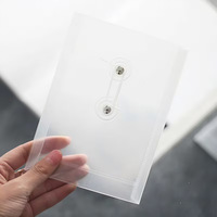 Pochette de rangement transparente et minimaliste en PP pour fichiers, câbles, reçus, documents, fournitures de planification, étanche, avec autocollants