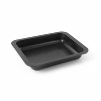 Cetakan Lasagna Stainless Steel Khusus untuk Memasak, Loyang Panggang Persegi Panjang 33X25cm untuk Penggunaan Dapur, Lapisan Teflon 33X25x5 Cm