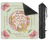 Tapis de jeu de mahjong américain pliable de luxe moderne avec pieds en acier inoxydable, en caoutchouc naturel écologique et antidérapant, idéal pour le poker
