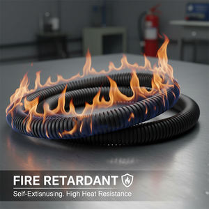 Pipa bergelombang nilon PA/PP/PE kualitas tinggi pipa tenun kawat hitam saluran fleksibel plastik - Product Image 5