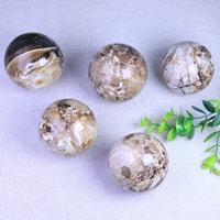Vente en gros de sphères de calcite chocolat naturelle bon marché, pierre de cristal de guérison, boule de quartz artisanale pour la décoration