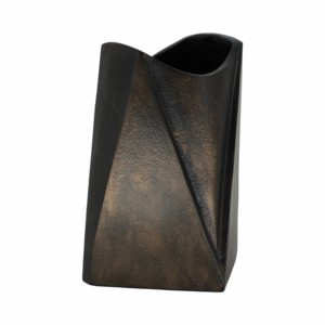 Vaso Moderno in Metallo con Silhouette Angolare, Vaso Decorativo a Forma di V per Soggiorno e Arredamento Casa - Product Image 2