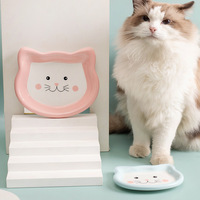 Bol en céramique mignon pour animaux de compagnie bol de nourriture pour animaux de compagnie assiette en céramique bols et mangeoires pour animaux de compagnie forme de chat