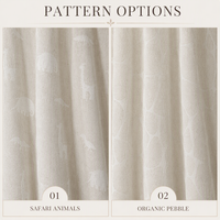 Rideaux de fenêtre personnalisés en jacquard imitation lin avec motifs d'animaux mignons, à accrocher avec des crochets, pour la chambre d'enfant, la crèche, le salon