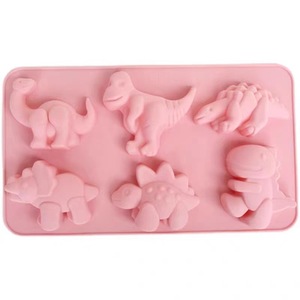 Shu xin DIY nhỏ giọt khuôn 1 khủng long Silicone bánh công cụ nướng nến thạch cao búp bê rửa tay chỉ dùng một lần thực phẩm an toàn - Product Image 5