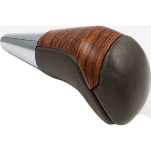 Pomo de palanca de cambios Sirui de cuero con textura de madera ergonómico para Toyota Prado Land Cruiser - Product Image 4