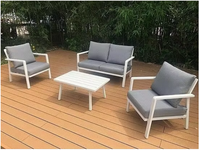 Meubles de jardin et de terrasse modernes en aluminium imperméables pour villa, parc et appartement