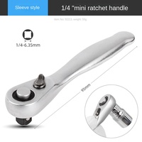 ELEHAND OEM Llave de Trinquete Mini de 1/4'' 72T de Acero al Cromo Vanadio 2 en 1 con Cabezal de Enchufe y Puntas Intercambiables para Reparación de Automóviles