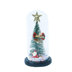 Cadeau de Noël, boîte cadeau de fleur éternelle, couvercle en verre, veilleuse, flocon de neige, arbre de Noël en forme de dôme, 10-30 cm, pour <span class=keywords><strong>les</strong></span> personnes âgées, veille de Noël - Product Image 5