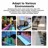 Carrelage LED interactif pour sol, synchronisation musicale, touches de piano, lumière d'escalier RGB sept couleurs pour fête d'enfants, piste de danse