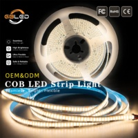528LEDs/M Ultra-Dichte Punktlose COB LED-Streifen 12V 24V CRI90 3000K 4000K 6500K für Schmuckvitrinen und Schrankbeleuchtung CE RoHS