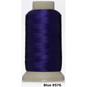 ด้ายเครื่องเย็บปักถักร้อย Yi-Flash 3600หลา108D 2Ply กรวยโพลีเอสเตอร์ Benang Sulam Blue 9576B - Product Image 1