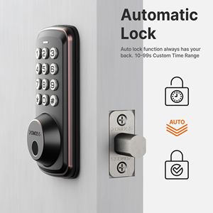 Serrure de porte à empreinte digitale, serrure de porte d'entrée sans clé, pêne dormant à clavier électronique, serrures intelligentes biométriques pour porte d'entrée, verrouillage automatique, fourmi - Product Image 4