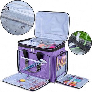 Bolsa de Ganchillo de Gran Capacidad, Organizador de Agujas de Tejer, Bolsa de Almacenamiento de Hilo, Fabricada por BSCI - Product Image 3