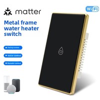Interrupteur à distance Matter 120 haute puissance 20A 40A à cadre métallique compatible avec les chauffe-eau, climatiseurs et chaudières, HomeKit IP65